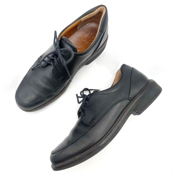 ECCO Men’s Black Leather Lace Up Oxford Dress Shoes Comfort Size 42 EU 8 US main image 16